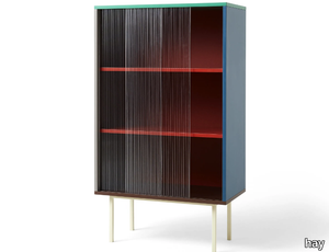 COLOUR CABINET TALL - MDF highboard with sliding doors _ Hay