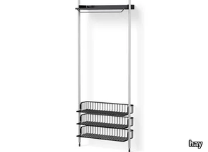 PIER SYSTEM 1021 - Sectional wall-mounted Anodized aluminium hallway unit _ Hay