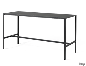 NEW ORDER - Rectangular aluminium high table with linoleum top _ Hay