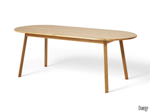 TRIANGLE LEG - Oval oak table _ Hay