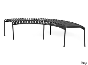 PALISSADE PARK - Sectional modular powder coated steel garden bench _ Hay