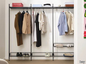 PIER SYSTEM - Sectional Anodized aluminium walk-in wardrobe _ Hay