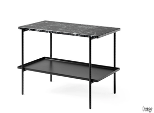 REBAR - Rectangular marble side table with tray _ Hay