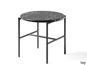 REBAR - Round marble side table _ Hay