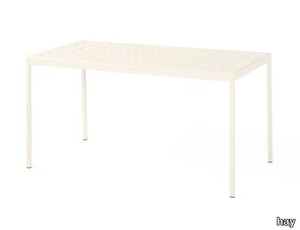 BALCONY - Rectangular powder coated steel garden table _ Hay