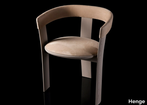 NOCE - Wooden chair with integrated cushion _ Henge