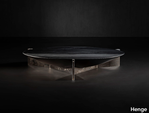 MUSE - Round low natural stone coffee table _ Henge