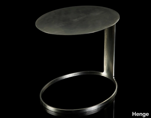 POKE - Oval titanium side table _ Henge