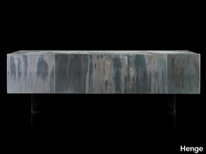 SIDE-X EVO - Metal sideboard with stone top _ Henge