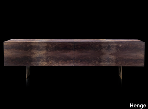 UPPER SIDE - Solid wood sideboard with coplanar doors _ Henge