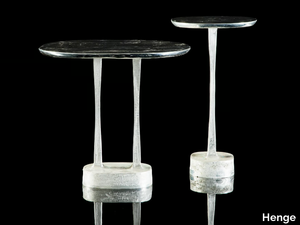 MUSHROOM - Oval metal high side table _ Henge