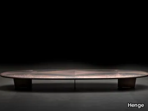 BLOWN OUT - Low oval wooden coffee table _ Henge