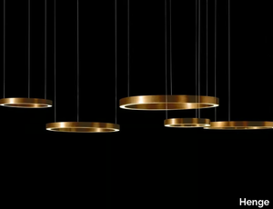 LIGHT RINGS HORIZONTAL - LED brass pendant lamp _ Henge