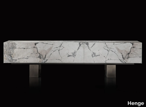 SLIM SIDE - Stone sideboard with flap doors _ Henge