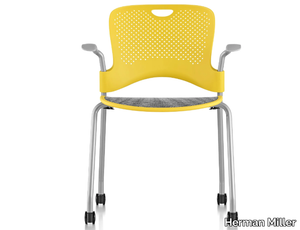 CAPER - Stackable Nylon® chair with castors _ Herman Miller