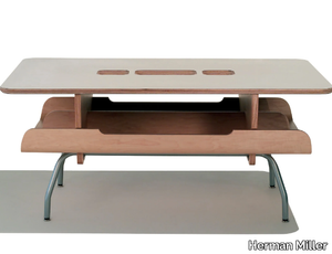 KOTATSU - Rectangular wooden coffee table with storage space _ Herman Miller