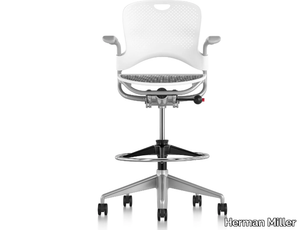 CAPER - Swivel Nylon® office stool with Armrests with 5-Spoke base _ Herman Miller