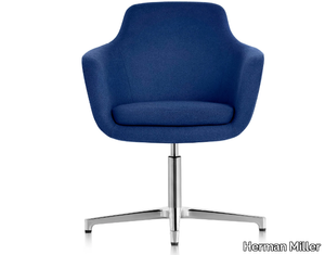 SAIBA - Swivel with 4-spoke base fabric chair with armrests _ Herman Miller