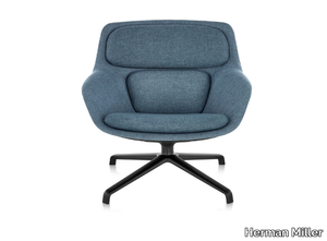 STRIAD - Swivel fabric armchair with 4-spoke base _ Herman Miller