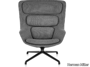 STRIAD - Swivel fabric armchair with 4-spoke base high-back _ Herman Miller