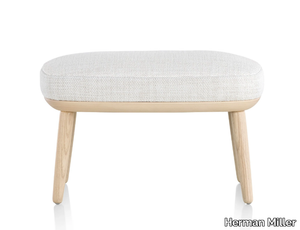 CROSSHATCH - Wooden and fabric footstool _ Herman Miller