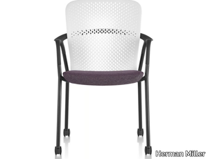 KEYN - Chair with armrests and castors _ Herman Miller