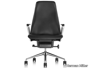 TAPER - Swivel high-back leather executive chair _ Herman Miller