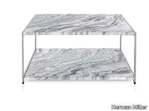 H FRAME - Square marble coffee table _ Herman Miller