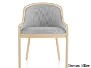 LANDMARK - Upholstered fabric chair with armrests _ Herman Miller