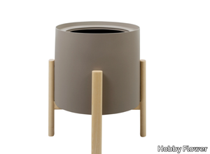 ASHI - Low round stainless steel plant pot _ Hobby Flower