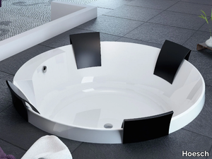 AVIVA - Hydromassage semi-inset round acrylic bathtub _ Hoesch