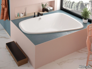 DUO - 2 seater built-in acrylic bathtub with chromotherapy _ Hoesch