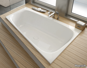 ISENSI - Built-in asymmetric acrylic bathtub _ Hoesch