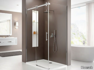 MUNA - Corner glass shower cabin with sliding door _ Hoesch