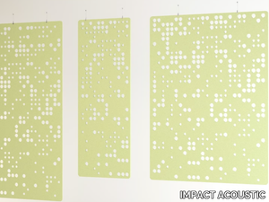 BRAILLE - Sound absorbing hanging recycled plastic office screen _ IMPACT ACOUSTIC®