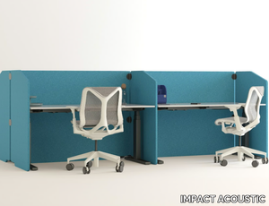 MURUS - Sound absorbing freestanding modular recycled plastic office screen _ IMPACT ACOUSTIC®