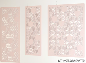 ORNELLA - Sound absorbing hanging recycled plastic office screen _ IMPACT ACOUSTIC®