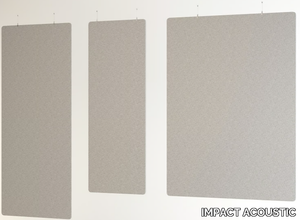 PLAIN - Sound absorbing hanging recycled plastic office screen _ IMPACT ACOUSTIC®