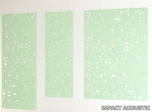 RAYS - Sound absorbing hanging recycled plastic office screen _ IMPACT ACOUSTIC®