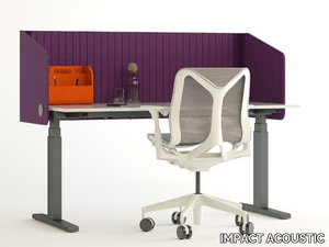 WRAP - Sound absorbing recycled plastic desktop partition _ IMPACT ACOUSTIC®