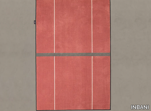 LINED COURT - Rectangular striped polyamide rug _ INBANI