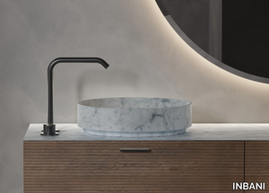 ARC - Countertop round marble washbasin _ INBANI