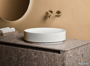 ARC - Countertop round Solid Surface washbasin _ INBANI