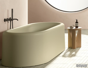 EASE - Freestanding oval Solid Surface bathtub _ INBANI