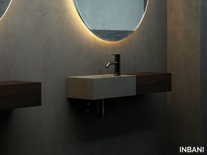 FACETT - Wall-mounted wooden vanity unit _ INBANI