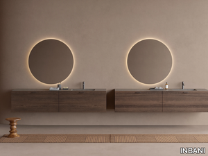 GRATE - Wall-mounted wooden vanity unit _ INBANI