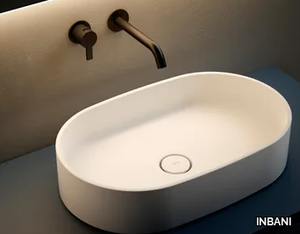 GIRO - Countertop oval Solid Surface washbasin _ INBANI