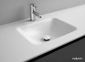 D4 - Corian® washbasin with integrated countertop _ INBANI