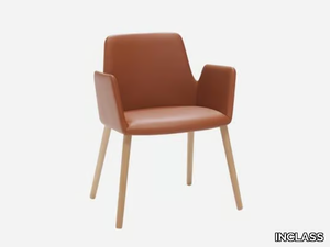 ALTEA - Leather chair with armrests _ INCLASS