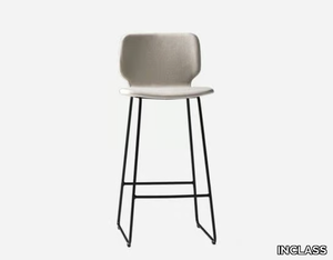 NIM - Sled base fabric stool with footrest _ INCLASS